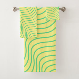 Wavey Stripe Modern Bathroom Towel Set