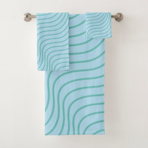 Wavey Stripe Modern Bathroom Towel Set