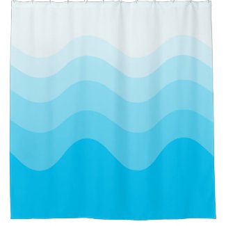 Wavey Stripe Modern Shower Curtain
