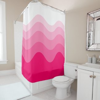 Wavey Stripe Modern Shower Curtain