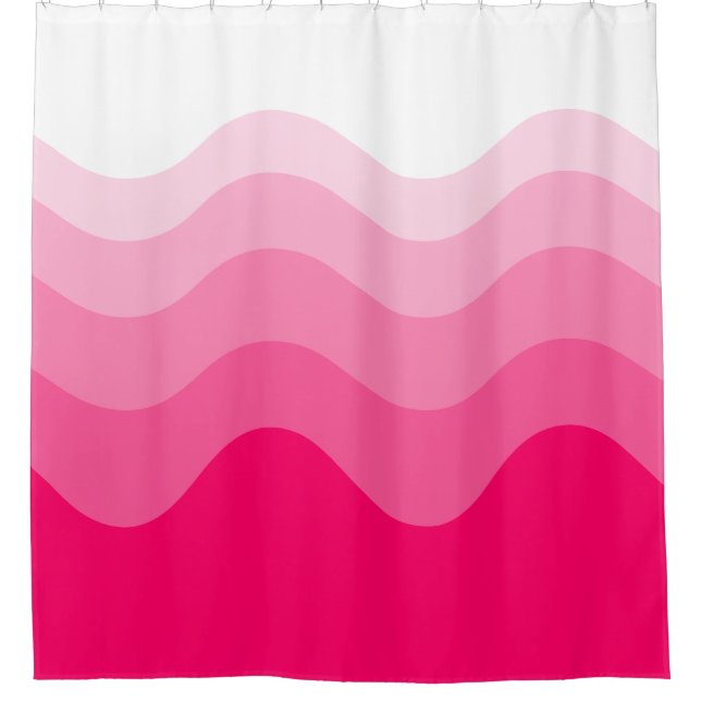 Wavey Stripe Modern Shower Curtain (Front)