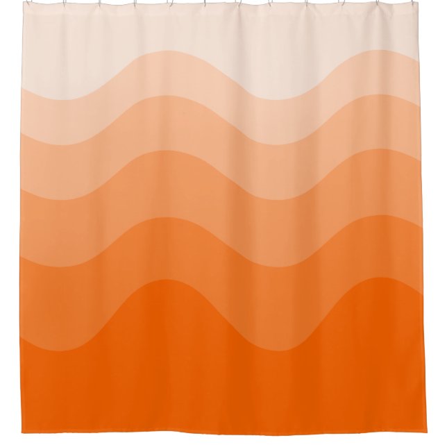 Wavey Stripe Modern Shower Curtain (Front)