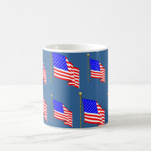 Waving American Flag Coffee Mug