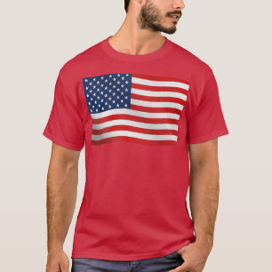 Waving American Flag T-Shirt