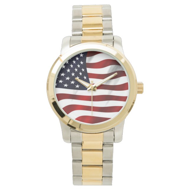 Waving American Flag Watch (Front)