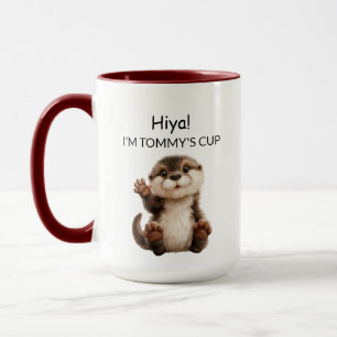 Waving Baby Otter Mug