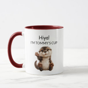 Waving Baby Otter Mug