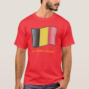 Waving Belgian Flag Les Diables Rouges T-Shirt