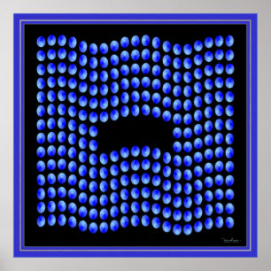 Waving Droplets Flag Poster