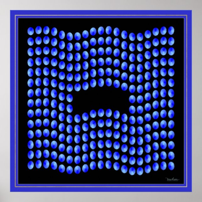 Waving Droplets Flag Poster (Front)