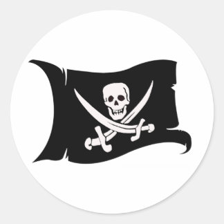 Waving Flag #10 Jack Rackham Classic Round Sticker