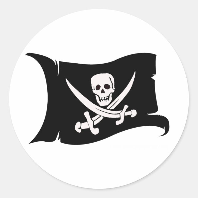 Waving Flag #10 Jack Rackham Classic Round Sticker (Front)