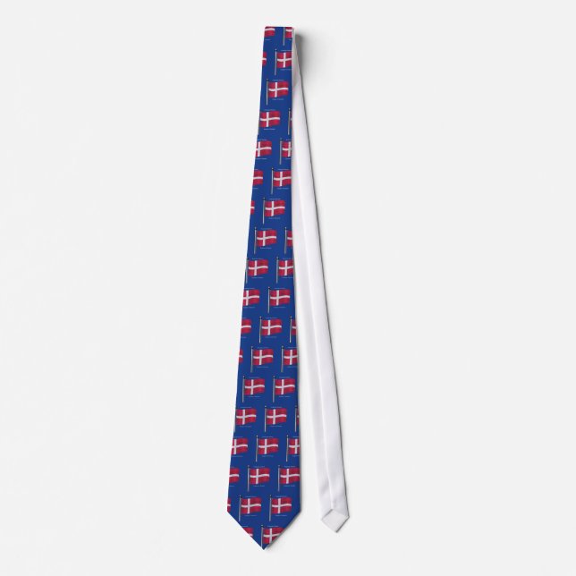 Waving Flag of Denmark Tie (Front)