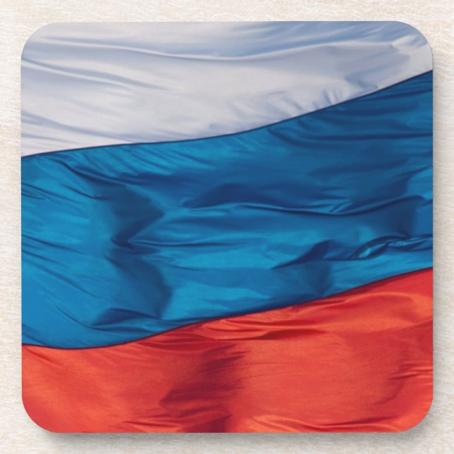 Waving Flag of Russia Coaster (Front)