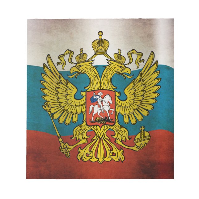 Waving flag of Russia Notepad (Front)