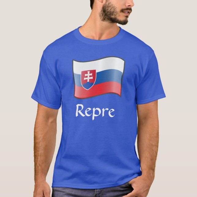 Waving Flag of Slovakia Repre T-Shirt (Front)