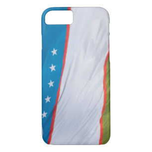 Waving Flag of Uzbekistan iPhone 8/7 Case
