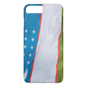 Waving Flag of Uzbekistan iPhone 8 Plus/7 Plus Case