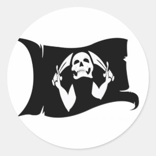 Waving Flag-Pirate Icon #11 Classic Round Sticker