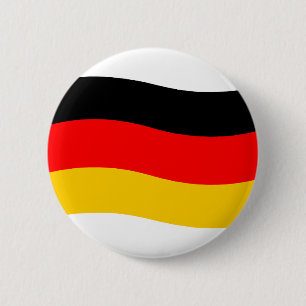 Waving German Flag 6 Cm Round Badge