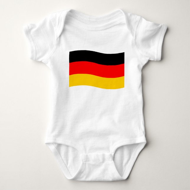 Waving German Flag Baby Bodysuit (Front)