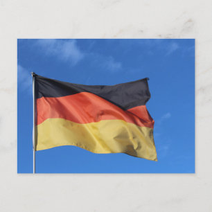 Waving German Flag Photo Postcard
