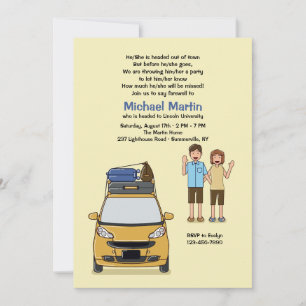 Waving Goodbye Going Away Party Invitation