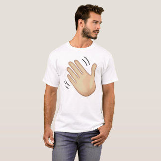 Waving Hand Sign - Emoji T-Shirt