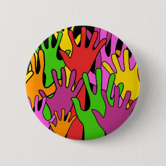 Waving Hands 6 Cm Round Badge