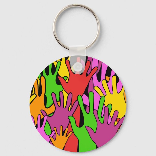 Waving Hands Key Ring (Front)