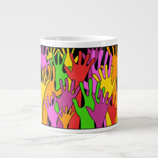 Waving Hands Large Coffee Mug