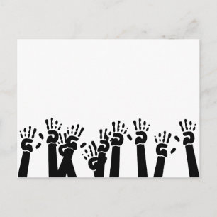 Waving Hands Postcard