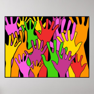 Waving Hands Poster