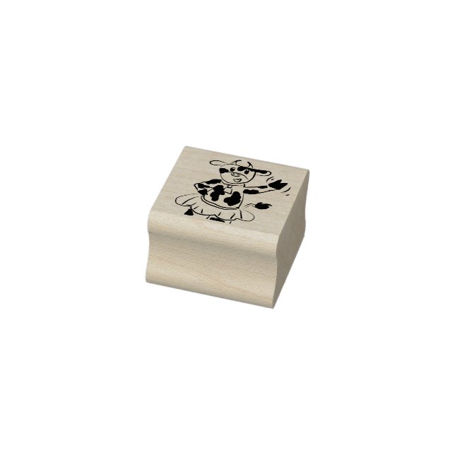 Waving Happy Cow Stamp (Stamp)