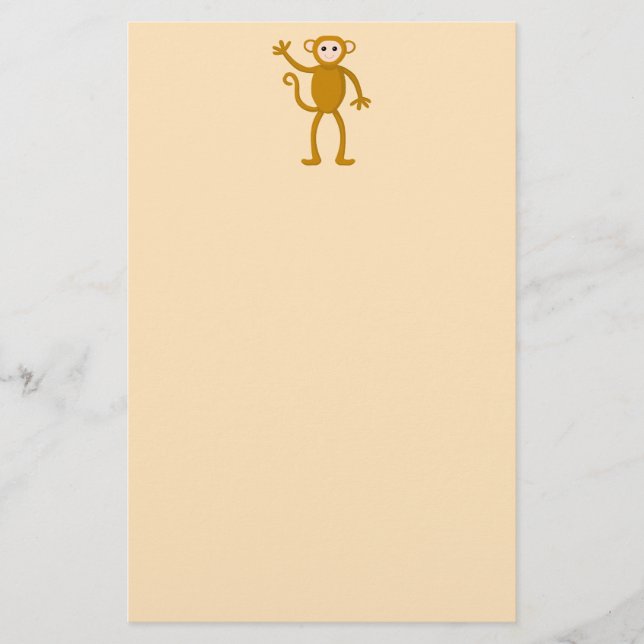 Waving Monkey. Stationery (Front)