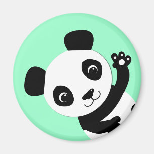 Waving Panda Magnet