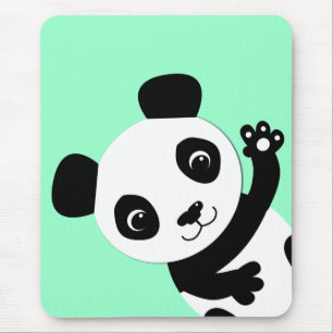 Waving Panda Mouse Mat
