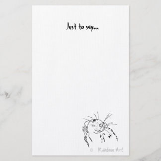 Waving Rat Notepaper Stationery