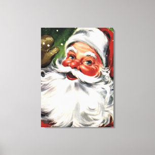 Waving Santa Claus Canvas Print