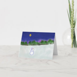 Waving Snowman Holiday Card