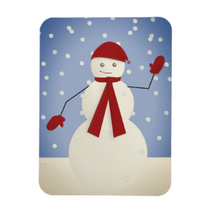 Waving Snowman Magnet