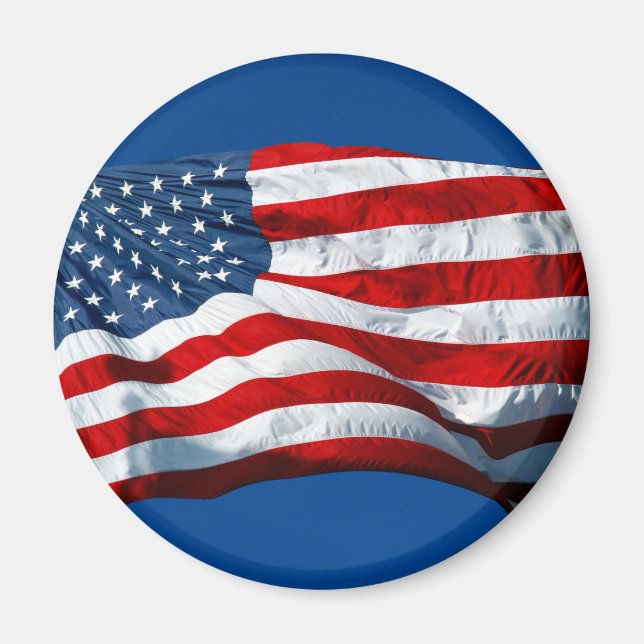 waving stars and stripes magnet (Front)