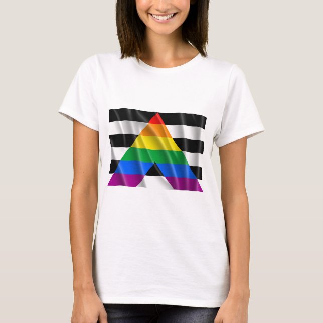 Waving straight ally flag T-Shirt (Front)