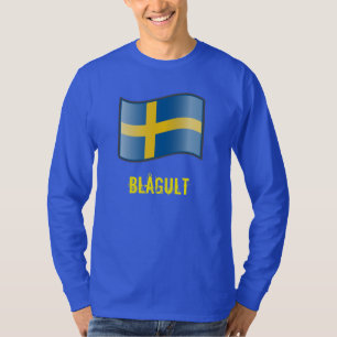 Waving Sweden Flag Blågult Long Sleeve T-Shirt