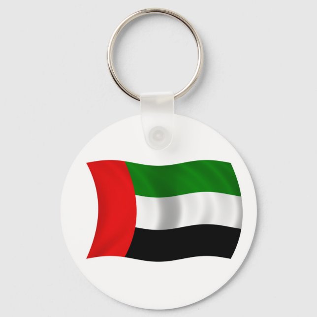 Waving UAE Flag Key Ring (Front)