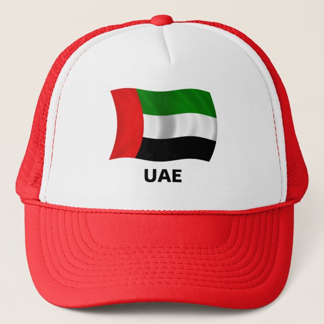 Waving UAE Flag Trucker Hat (Front)