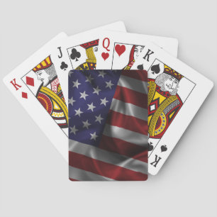 Waving USA Flag Playing Cards
