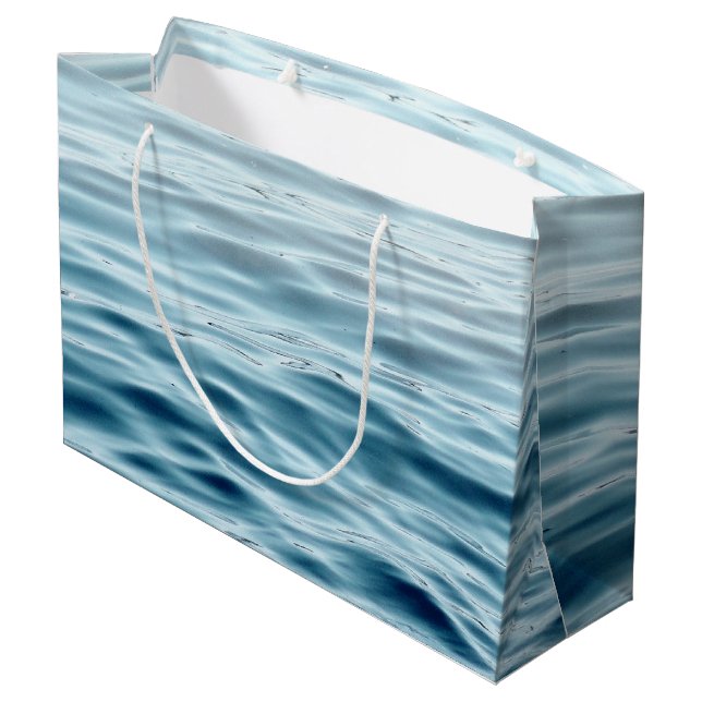 Waving water large gift bag (Back Angled)