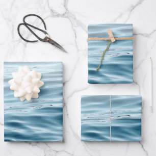 Waving water wrapping paper sheet