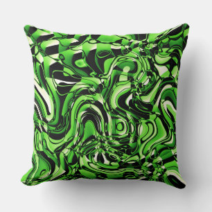 Wavy Abstract 270321 - 02 Green Cushion